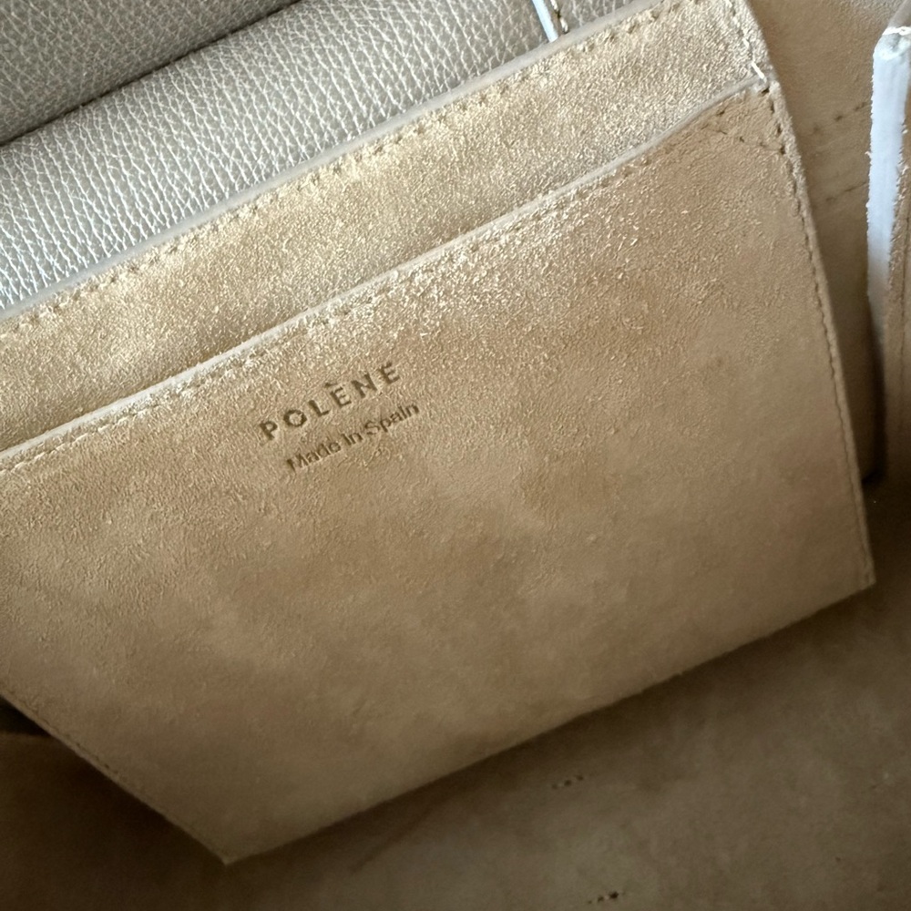 Polene número 7, number 7, Taupe Leather Bag - Picture 9 of 13